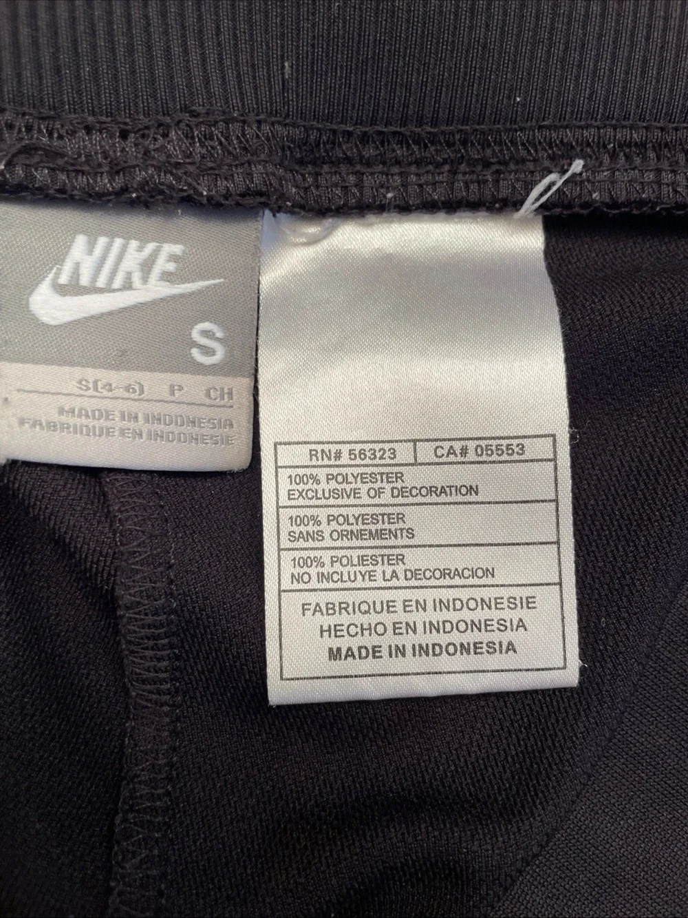 Nike Women's Pull On Elastic Waist Training Athletic Pants Black/White Size S